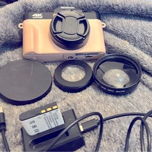 4K Ultra HD Pink Camera